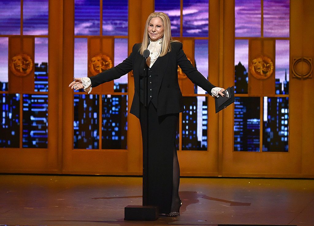 Barbra Streisand went lacy and frilly to present the Tony for Best Musical<br>